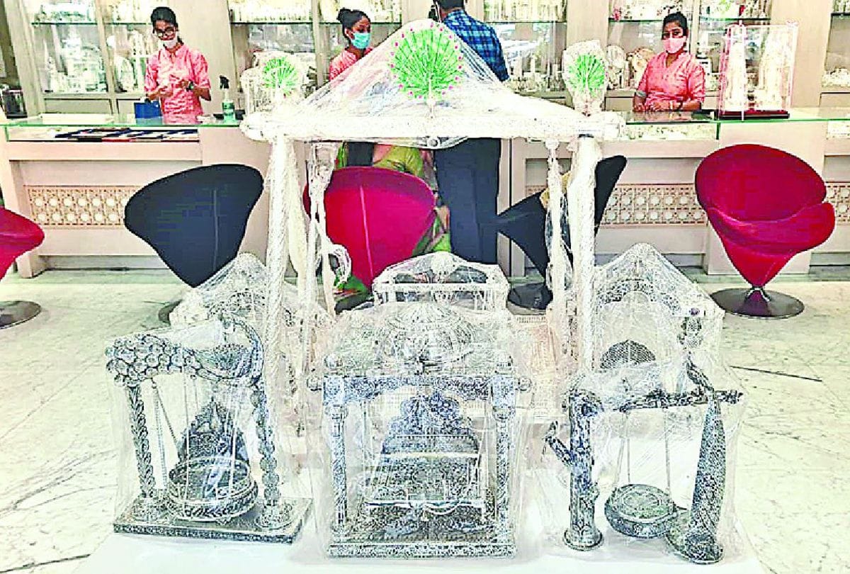 Shri Krishna janmashtami 2021: Sliver Hindola For Laddu Gopal Birth Celebration