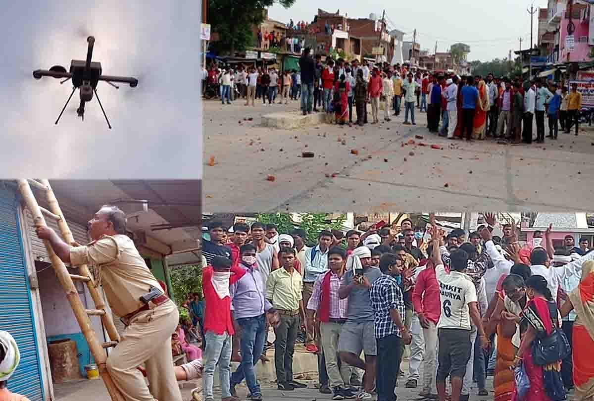 Stone pelting on removal of Buddha statue: Statue removed late at night, three FIRs lodge, drone surveillance