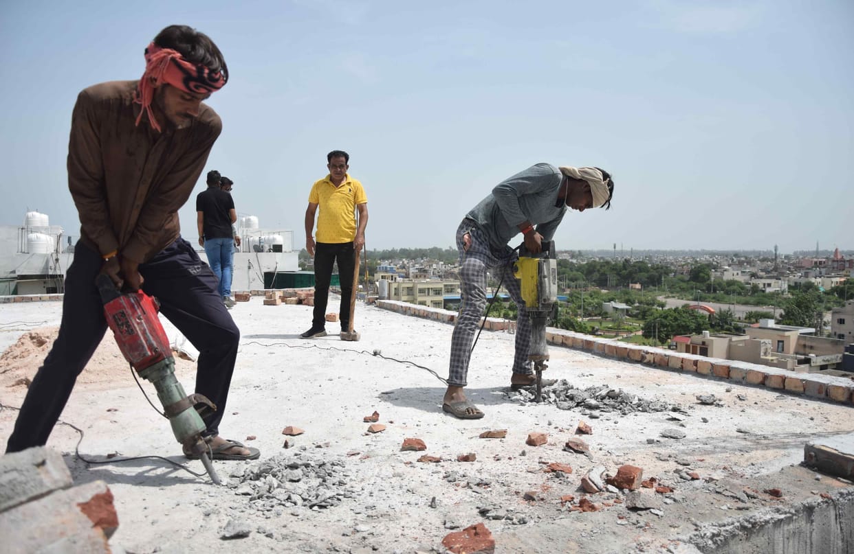 Corporation demolished the fifth floor in DLF