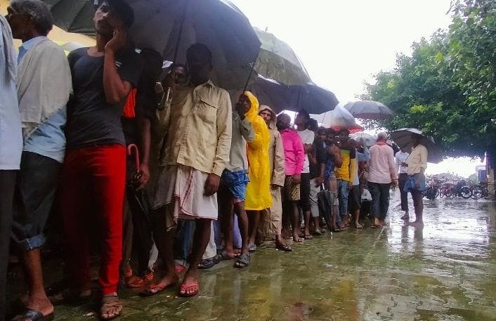 Showed passion for getting vaccinated in the rain