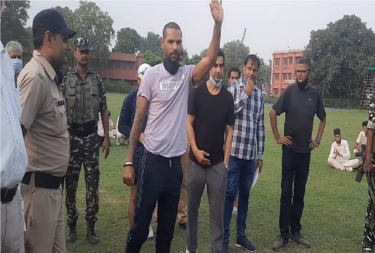 Jammu-Kashmir: Shikhar Dhawan arrived in the middle of the selection trial, young players filled with enthusiasm