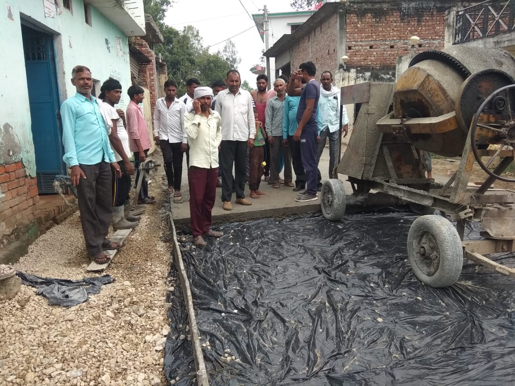 Poor construction of road, villagers stopped work