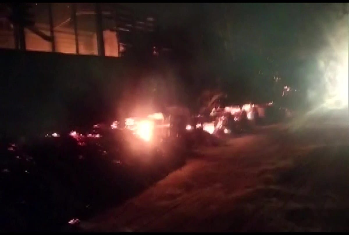 Assam Trucks set ablaze after several rounds of firing five killed