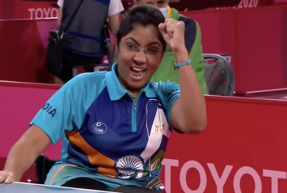 Bhavina Patel wins her Class 4 Quarterfinal match 3-0 against Borislava Rankovic Peric to advance to the Semifinal