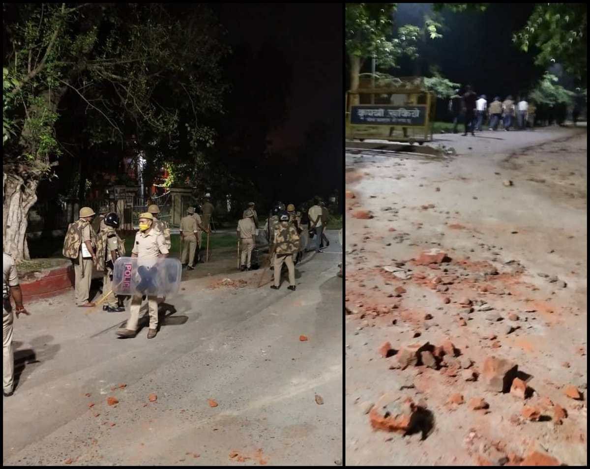 BHU hostel student clash ruckus hostel security tight campus under Varanasi police