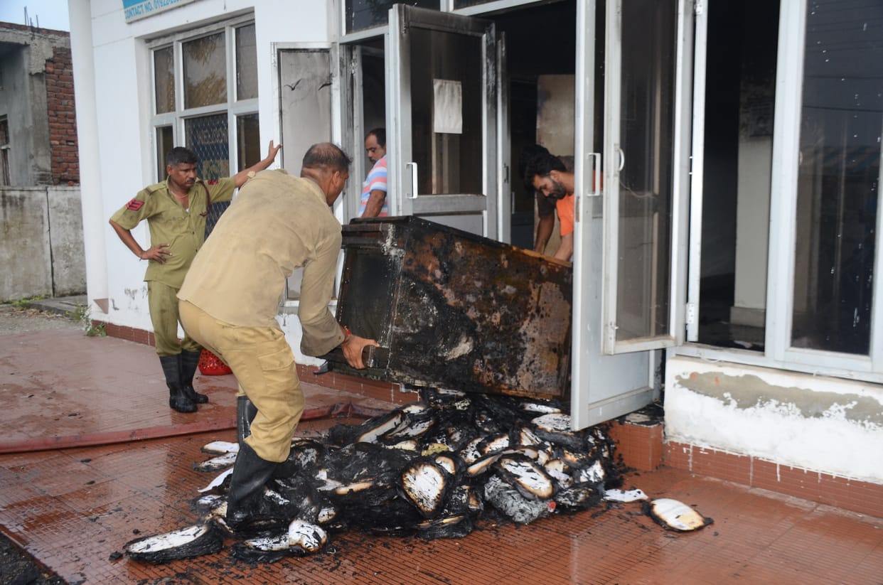 Fire in employment consultant office