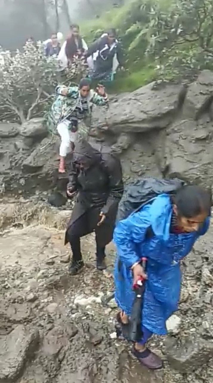 The culvert on the Rudranath walking track, 17 tourists returned