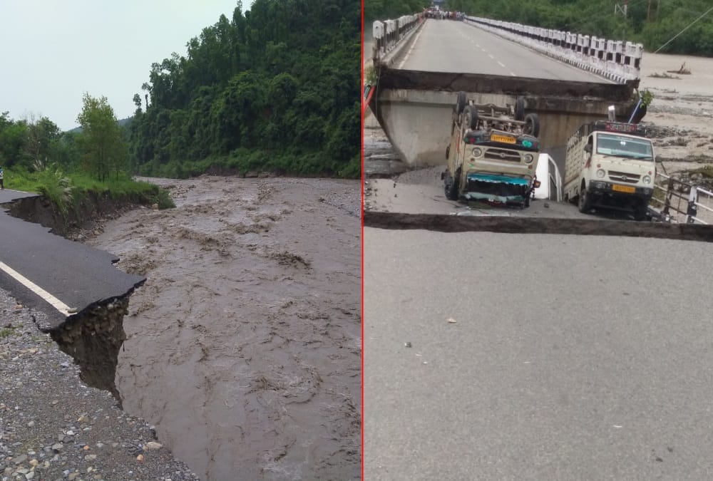 Uttarakhand Weather Forecast Update Today Latest News : Bridge Collapse on Rishikesh Dehradun Highway photos