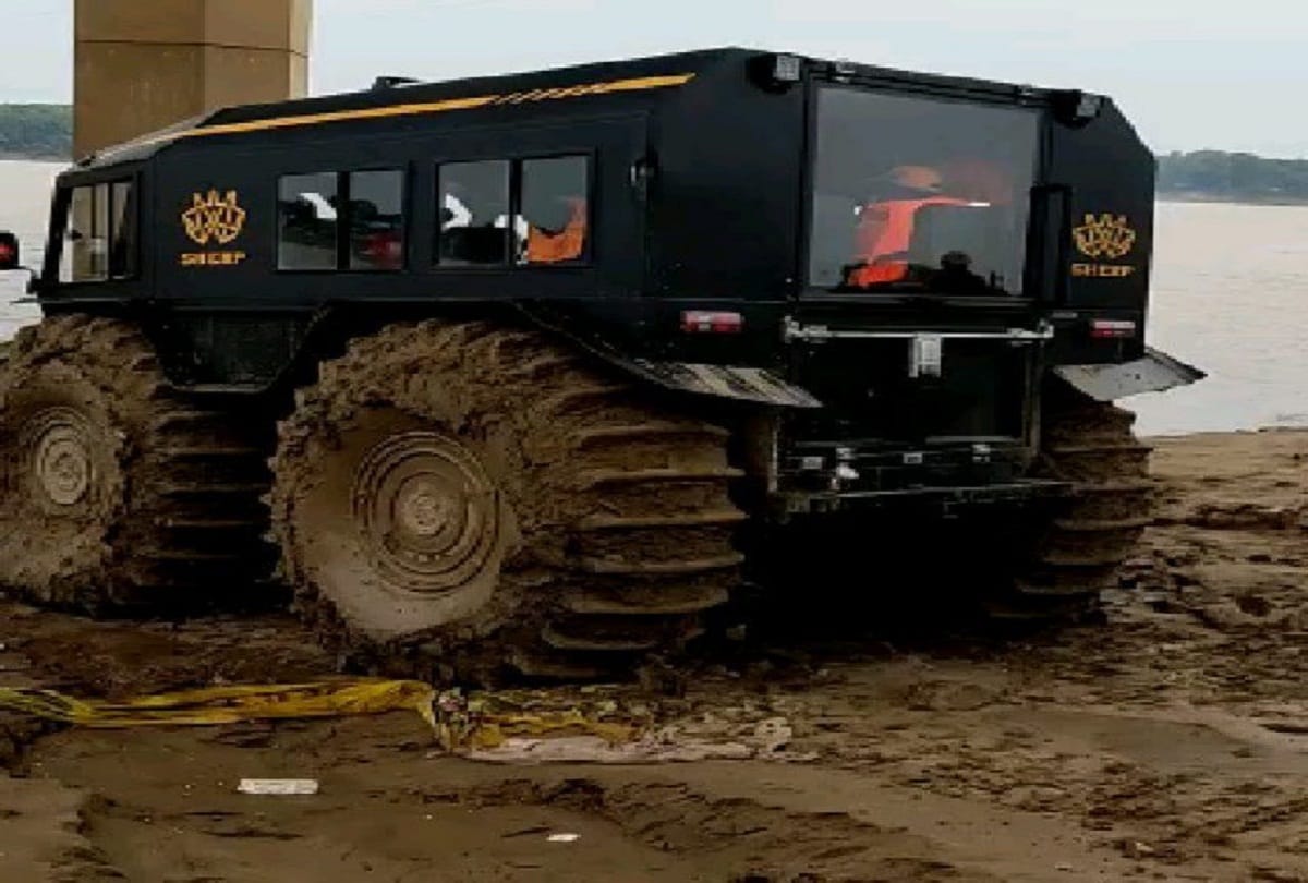 NDRF successfully test-fired a vehicle running on land with water