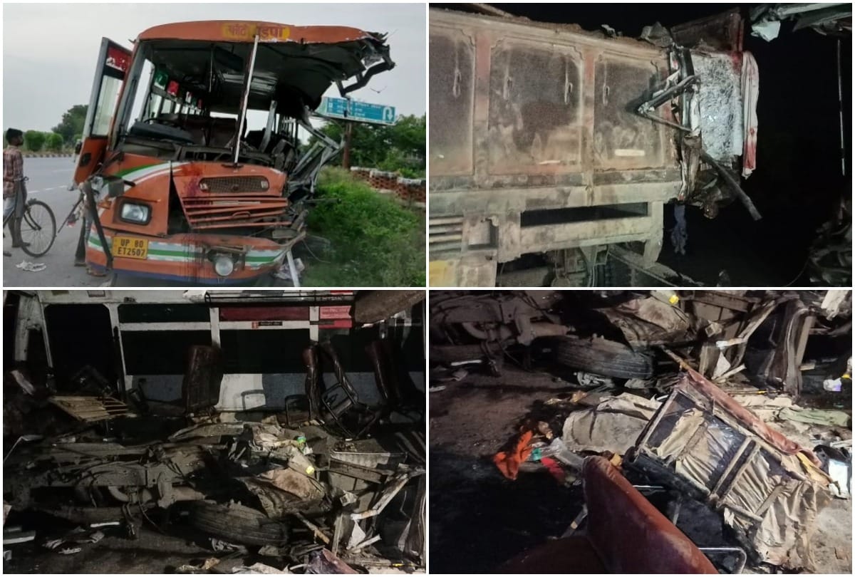 Etawah UP Road Accident News: Roadways bus collided with truck in Etawah many passengers died in accident