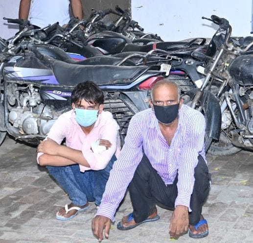 Accused arrested for selling and buying stolen bikes, 10 bikes recovered