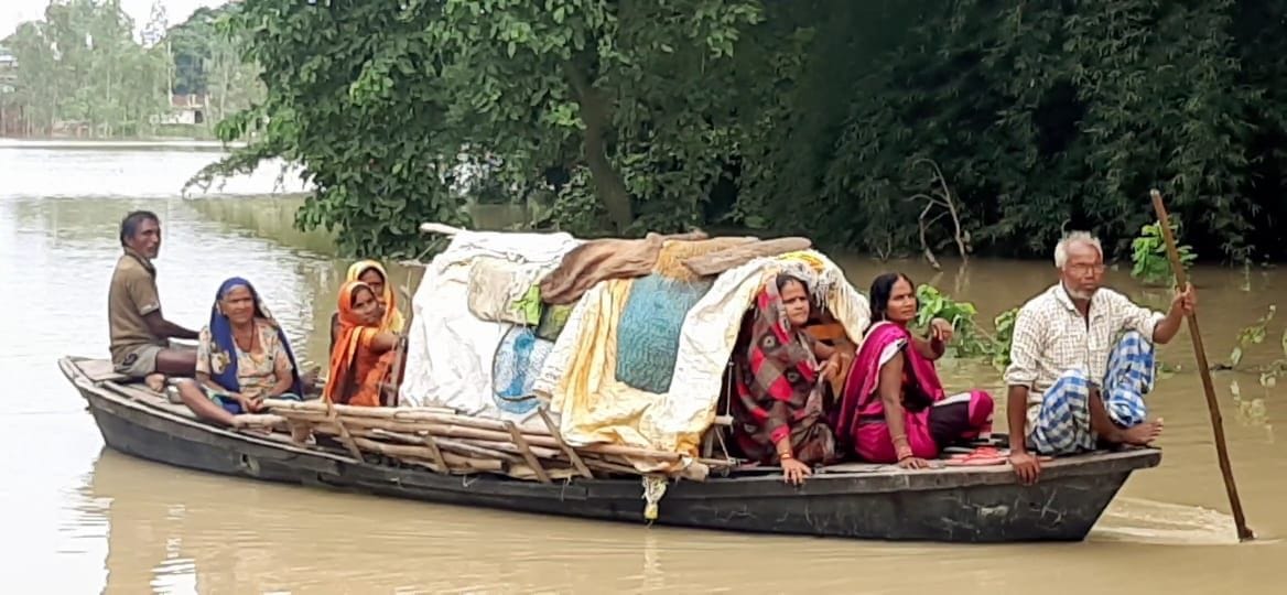 Many villages became islands due to the boom in rivers, increased danger on dams