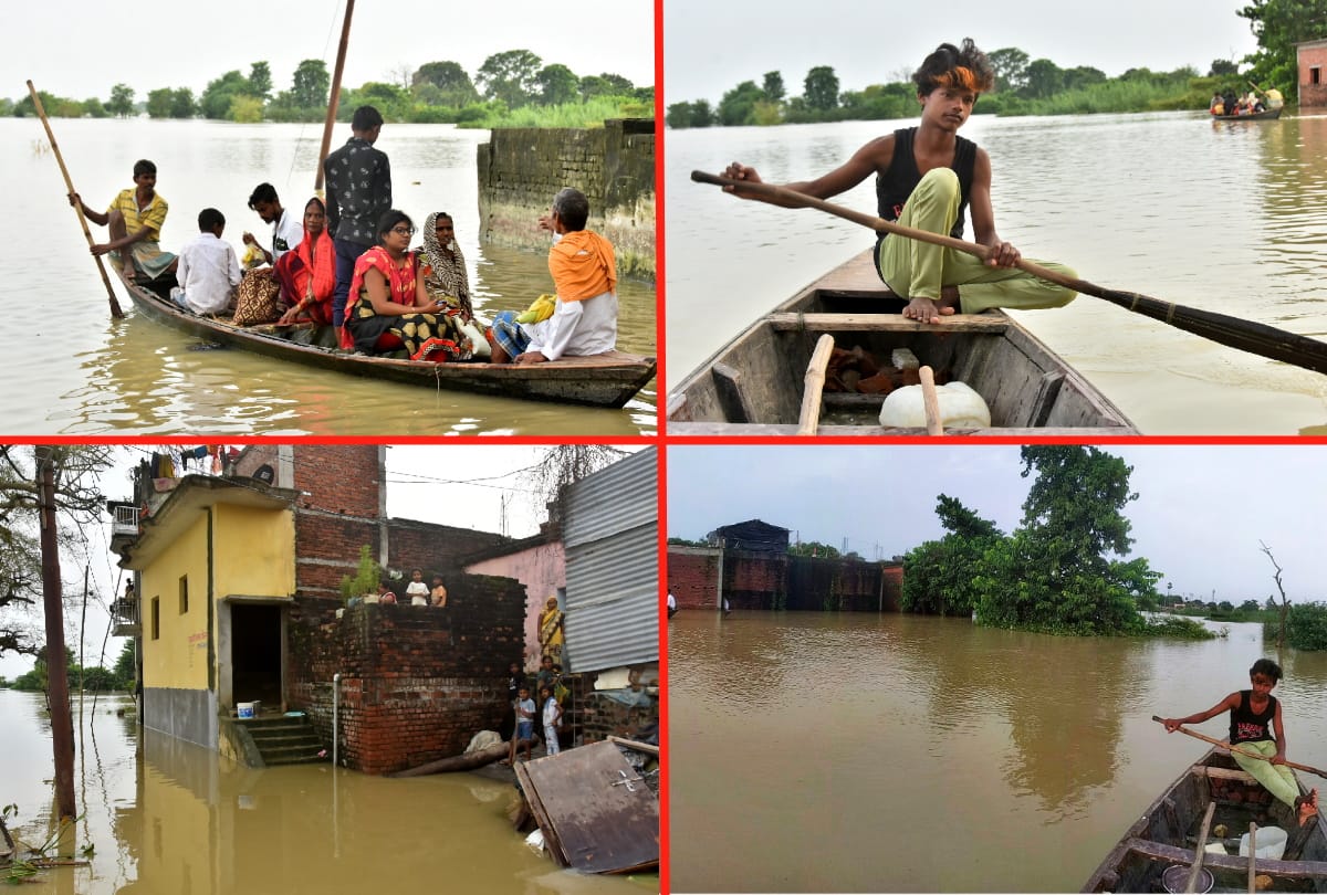 Gorakhpur flood Update Rapti and Rohin river reached above danger mark due to heavy rain in nepal