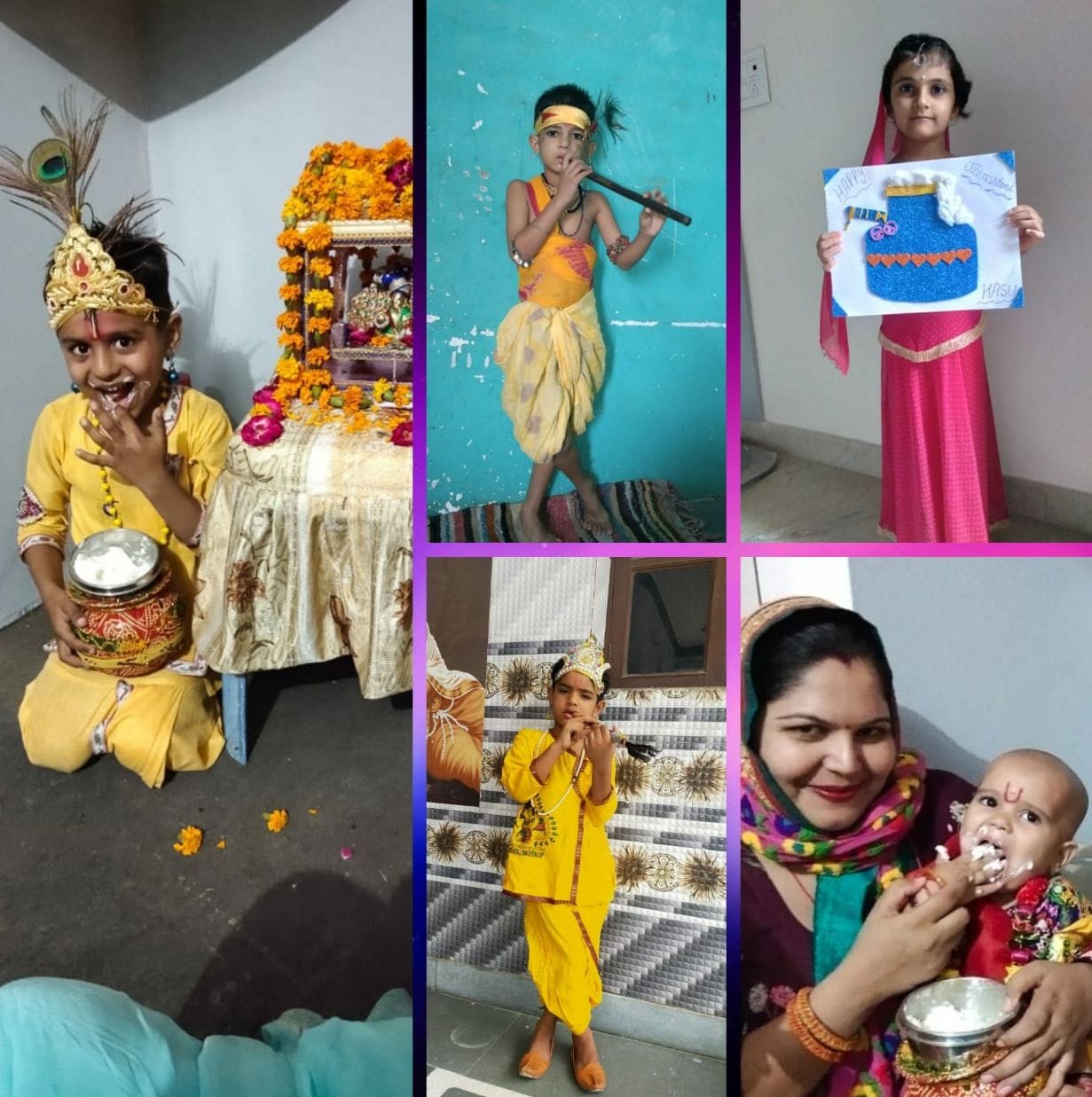 Kanha played the bansi, Radha ran away... the little ones captivated their hearts on the songs