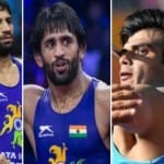 रवि दहिया, बजरंग पूनिया और नीरज चोपड़ा।