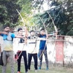 मेरठ में अभ्यास करते खिलाड़ी।