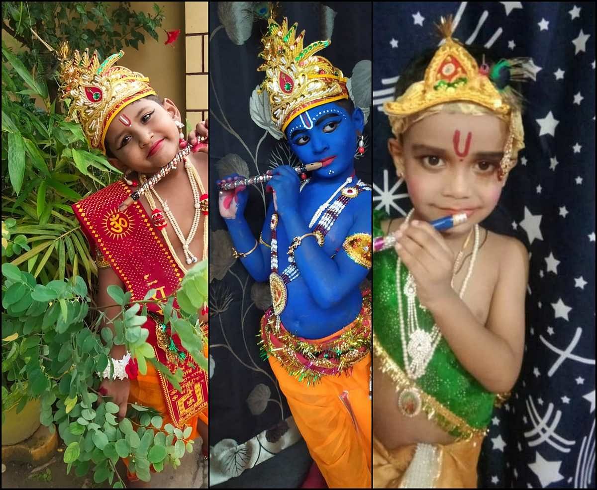 Krishna baby Photoshoot | Kids frocks, Kids dress, How to wear dhoti
