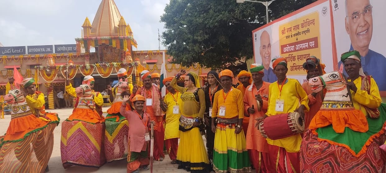 President was welcomed by Munna's Lili Ghodi dance