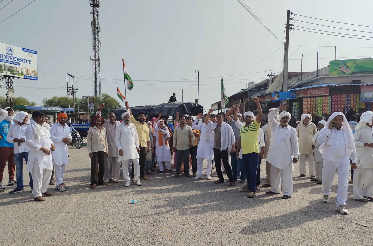 in karnal farmers got angry in protest again the lathi charge on the farmers