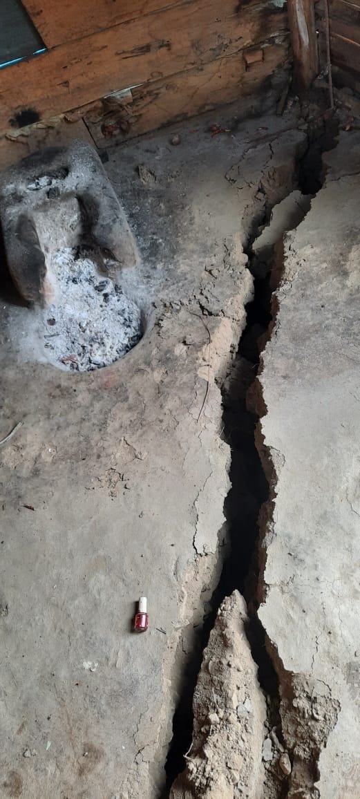 hill collaspe in Kothi Gahri of Rewalsar, got 10 houses vacated