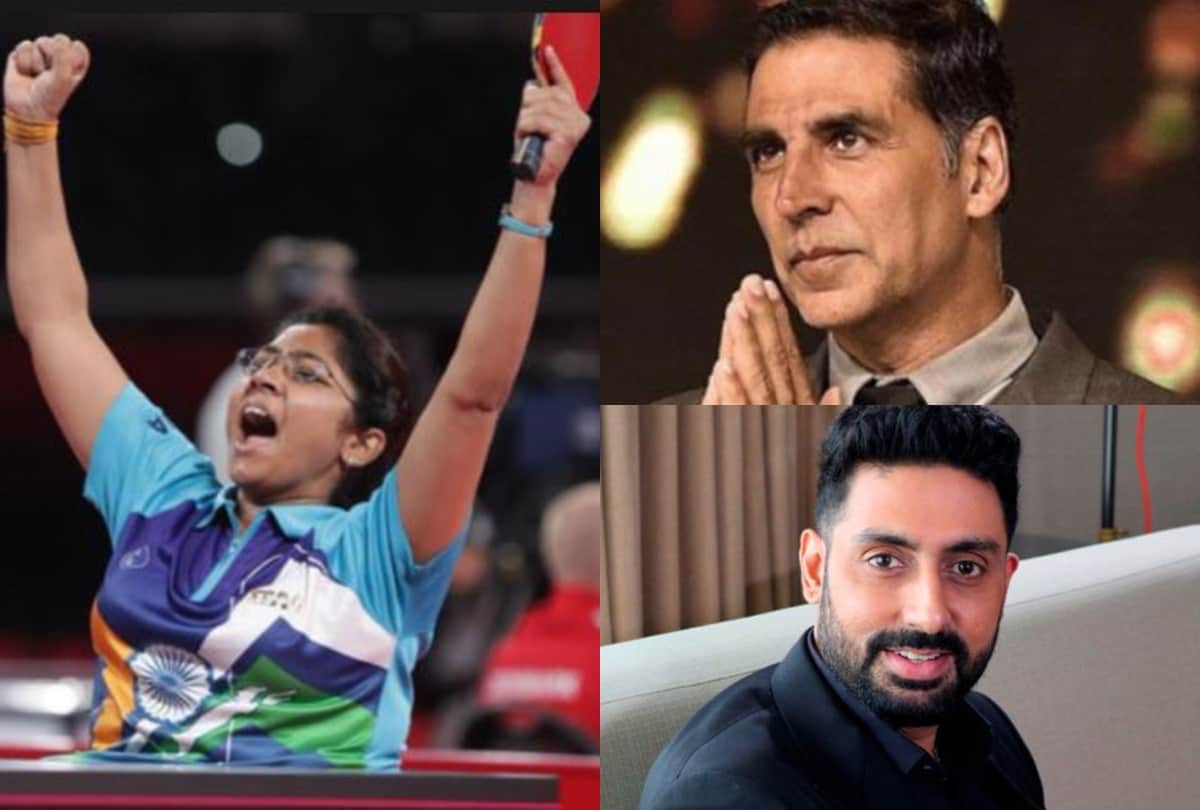 Tokyo paralympics bhavina petal won silver medal akshay kumar to abhishek bachchan celebs congratulate her