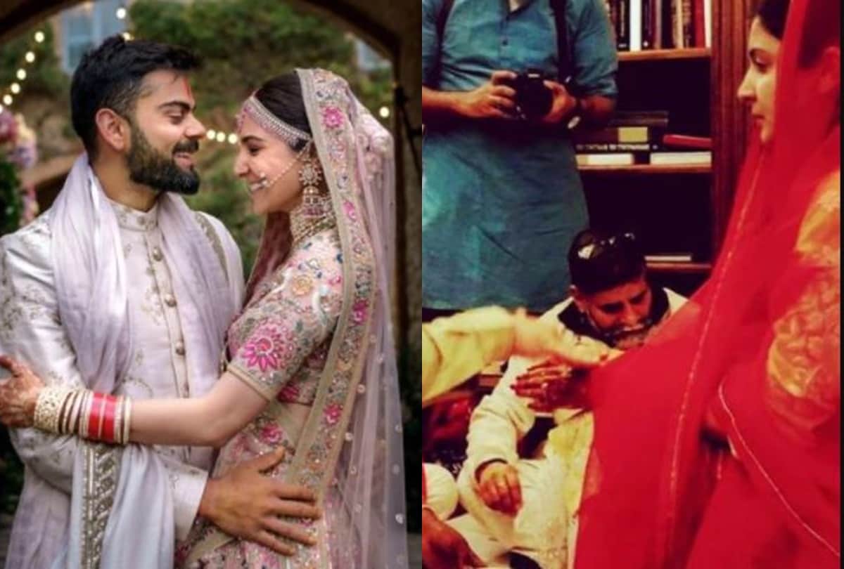 Anushka sharma chooda ceremony unseen photo from her wedding goes viral on social media