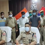 पुलिस की गिरफ्त में आरोपी।