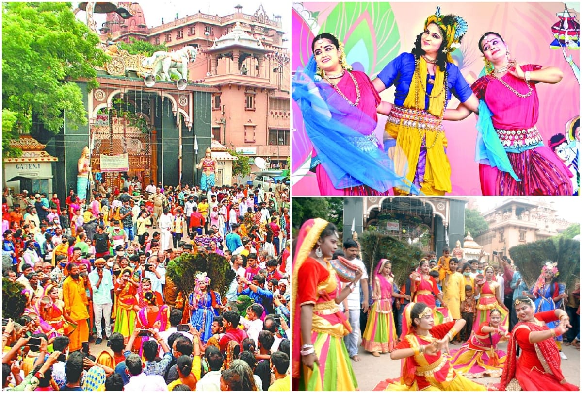 Krishna Janmashtami mathura: devotees celebrated birthday of lord krishna in mathura