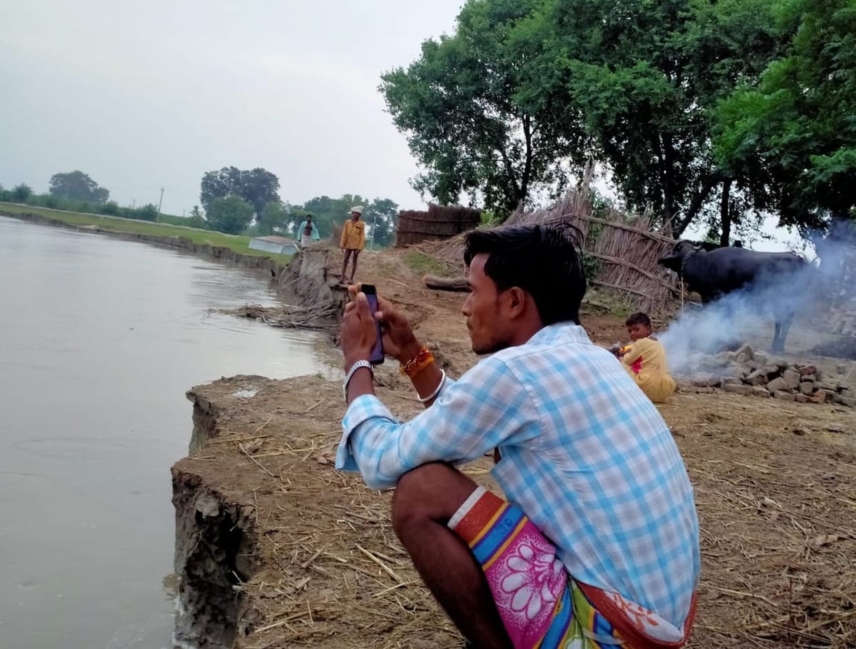 Then the water level increased, the water reached the villages