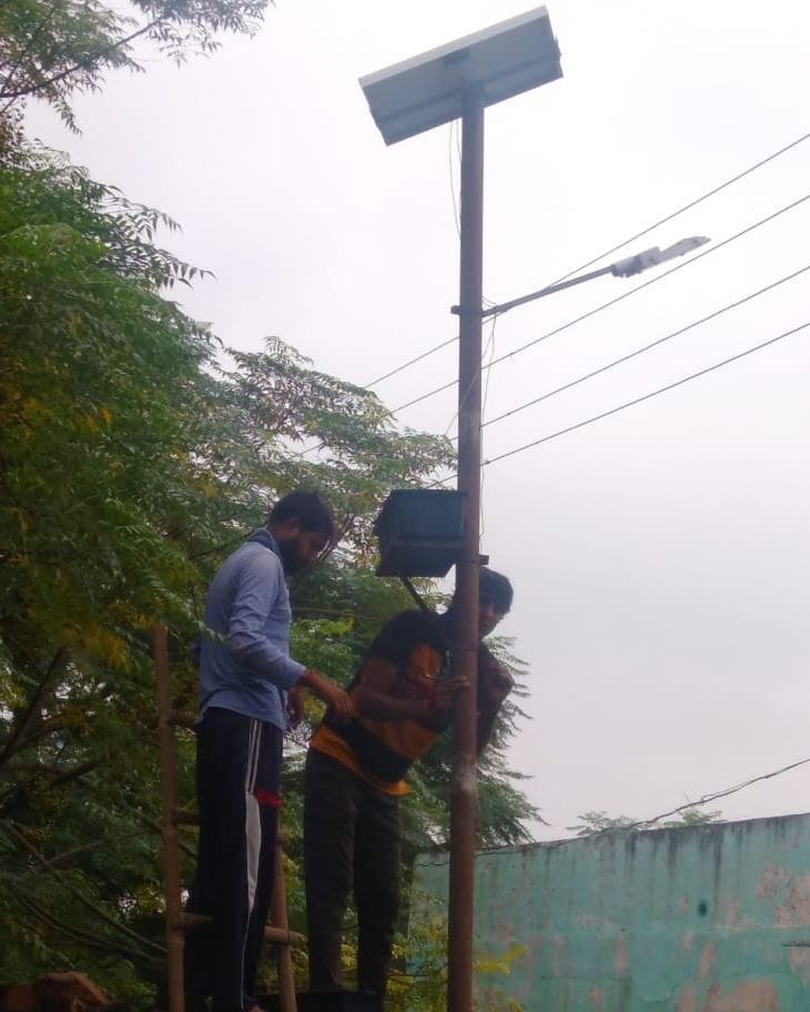 Anger among villagers for not getting bad solar power lights fixed