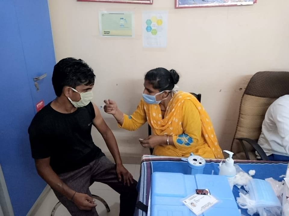 60 percent have got a first and 17 percent got a both doses of vaccine