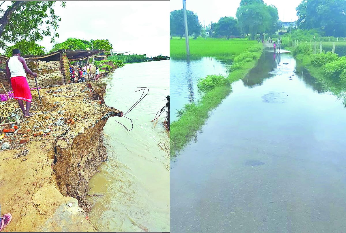flood in gorakhpur due to Rapti river and rohin river water level rising fast