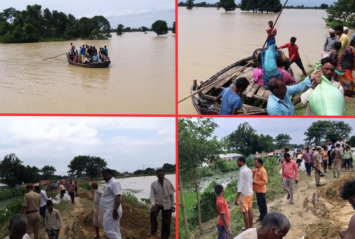 Flood in Siddharthnagar due to increased water level of rapti and budhi rapti danger