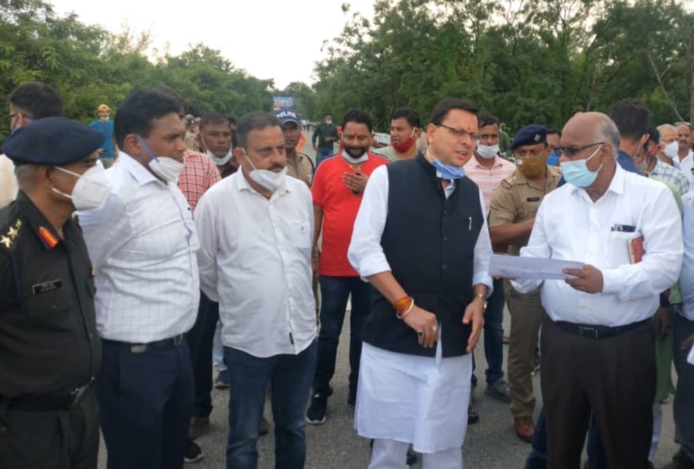 Rishikesh News: CM Pushkar Singh Dhami visit Collapsed bridge in Ranipokhari