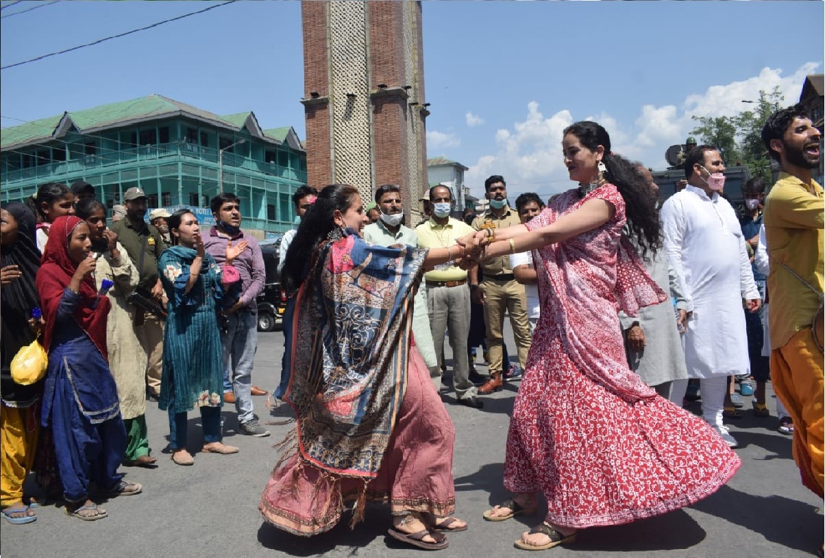 Kashmiri Pandit community celebrate Janmashtami in Srinagar Jammu and Kashmir