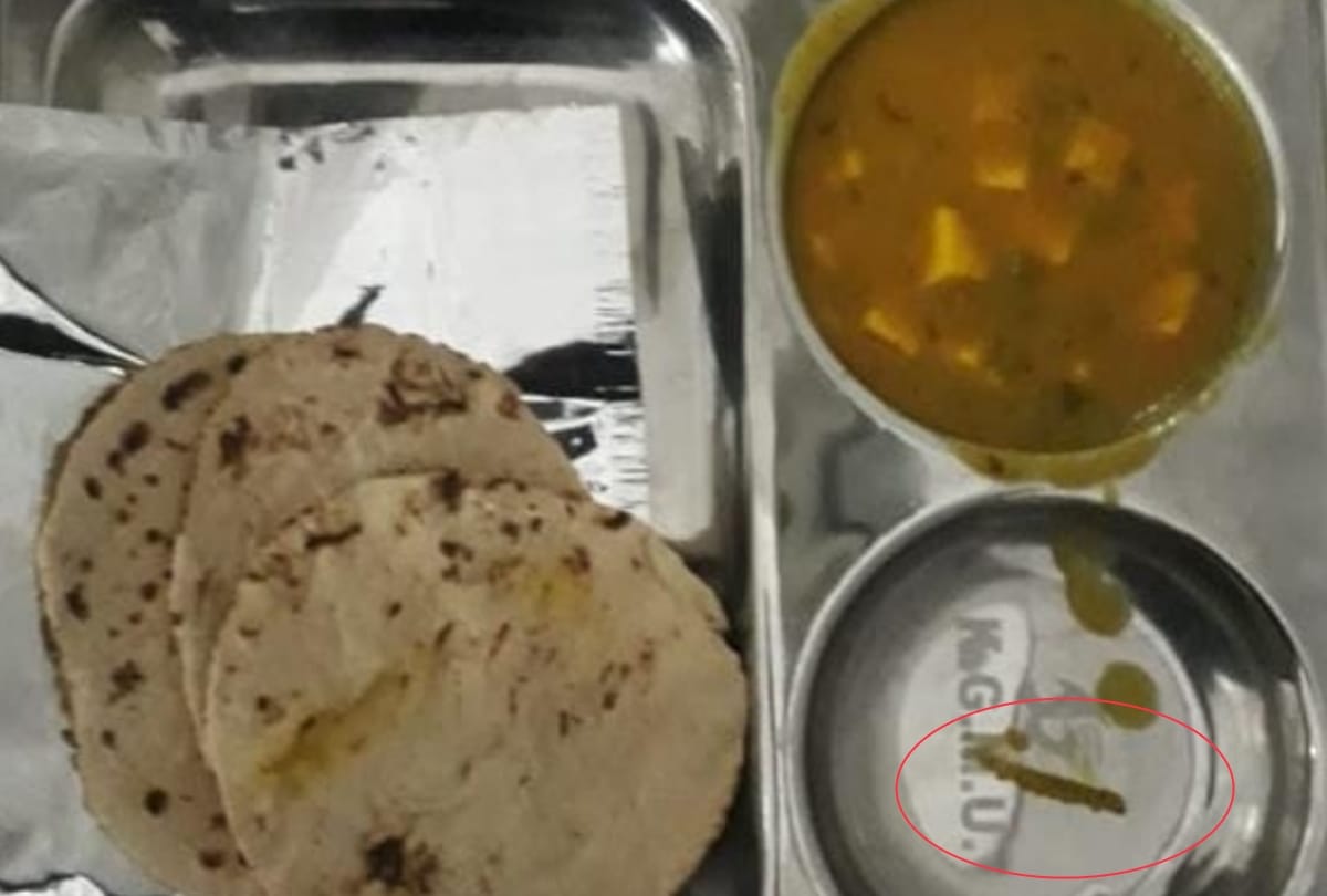bad food served in KGMU.