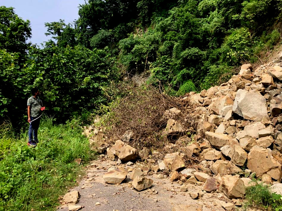 Mountains cracking due to rain, roads getting blocked