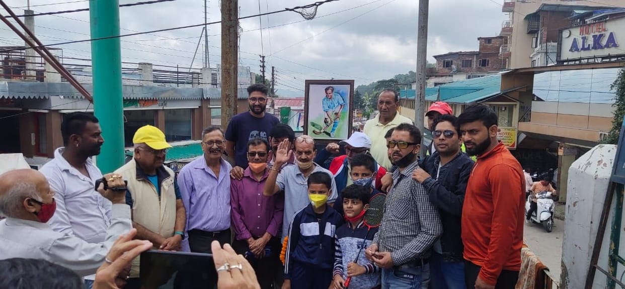 No permission to play in main market, celebrated sports day by distributing sweets