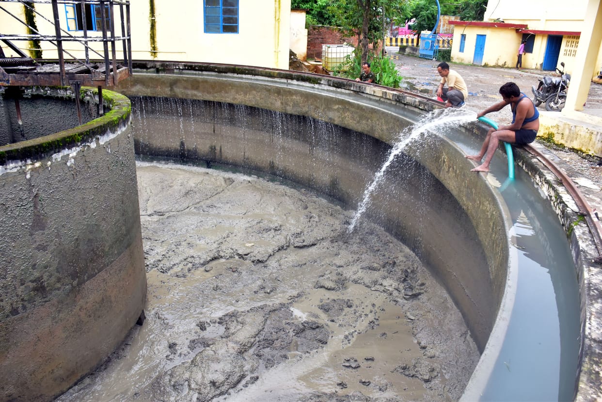 Half the city longs for water
