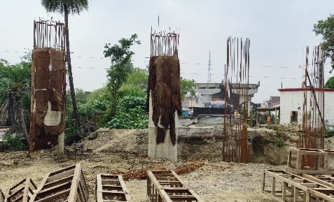 Preparations to make temporary roadways bus stand, heavy vehicles will be diverted