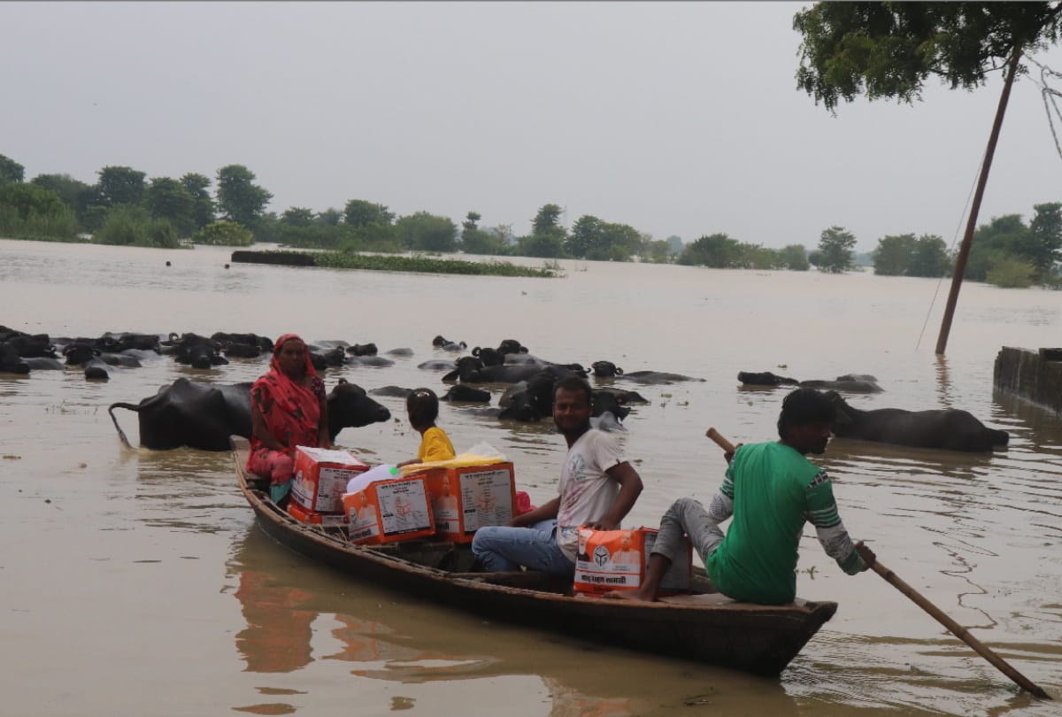 Flood of Gorakhpur today Water level of six rivers including Rapti Rohin dangerous