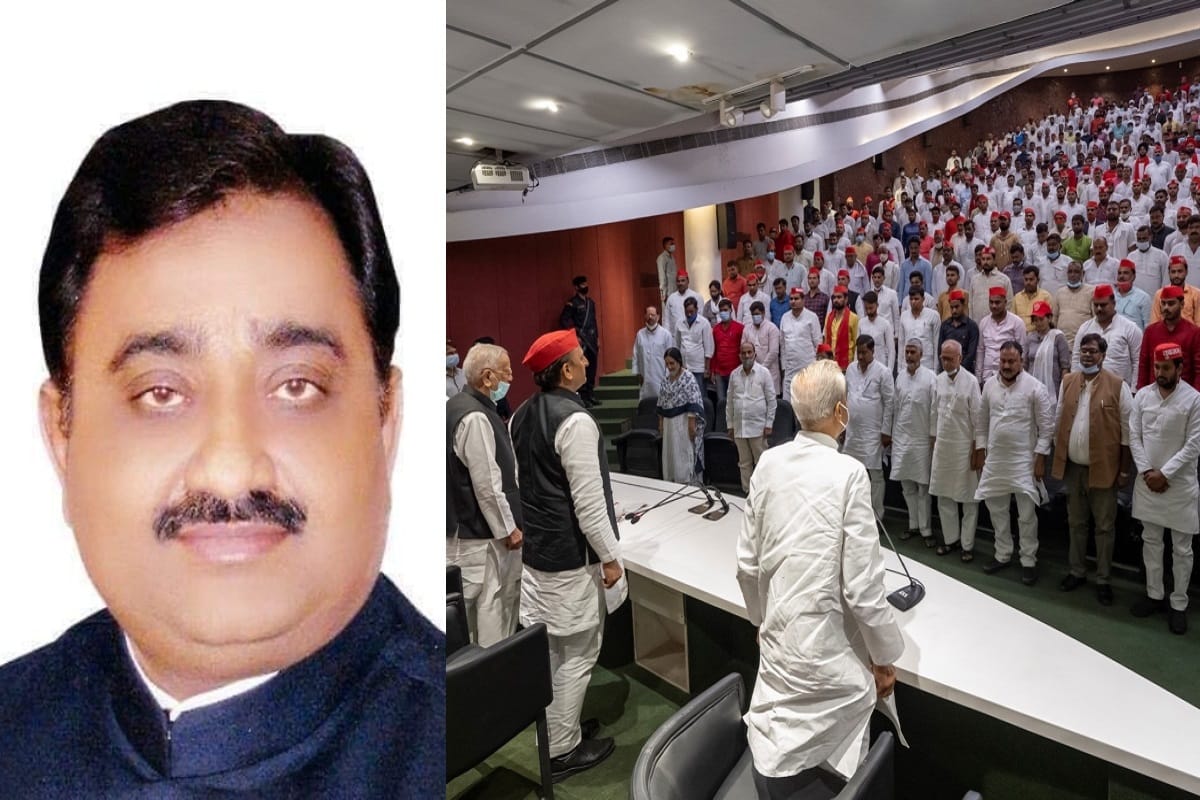 UP news Ex Chairman of Goseva aayog KP Yadav Funeral at Manikarnika Ghat condolence meeting at SP headquarter Lucknow