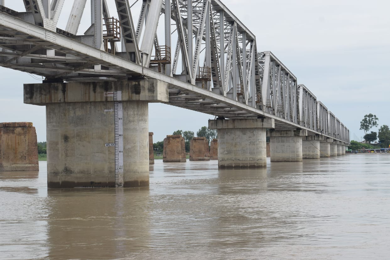 Water increased from barrages, low flood in river Ganga