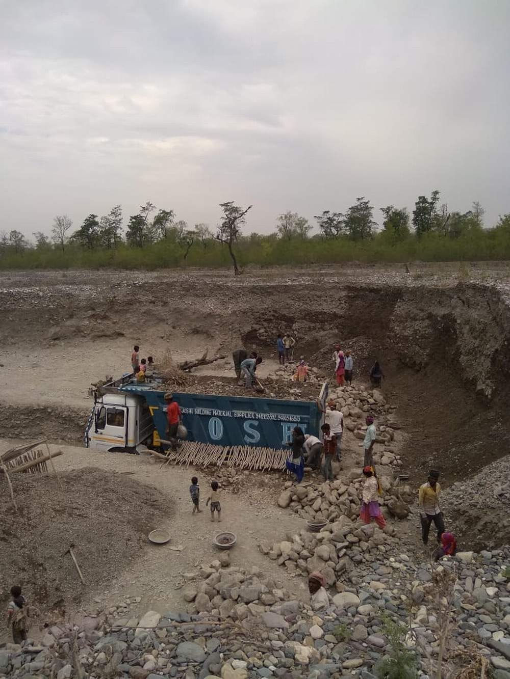 Mining done up to three to five meters depth