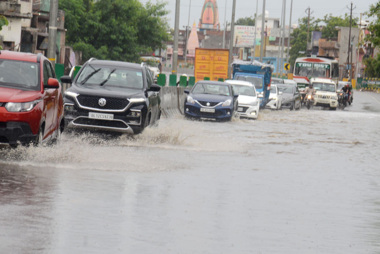 Waterlogging due to rain