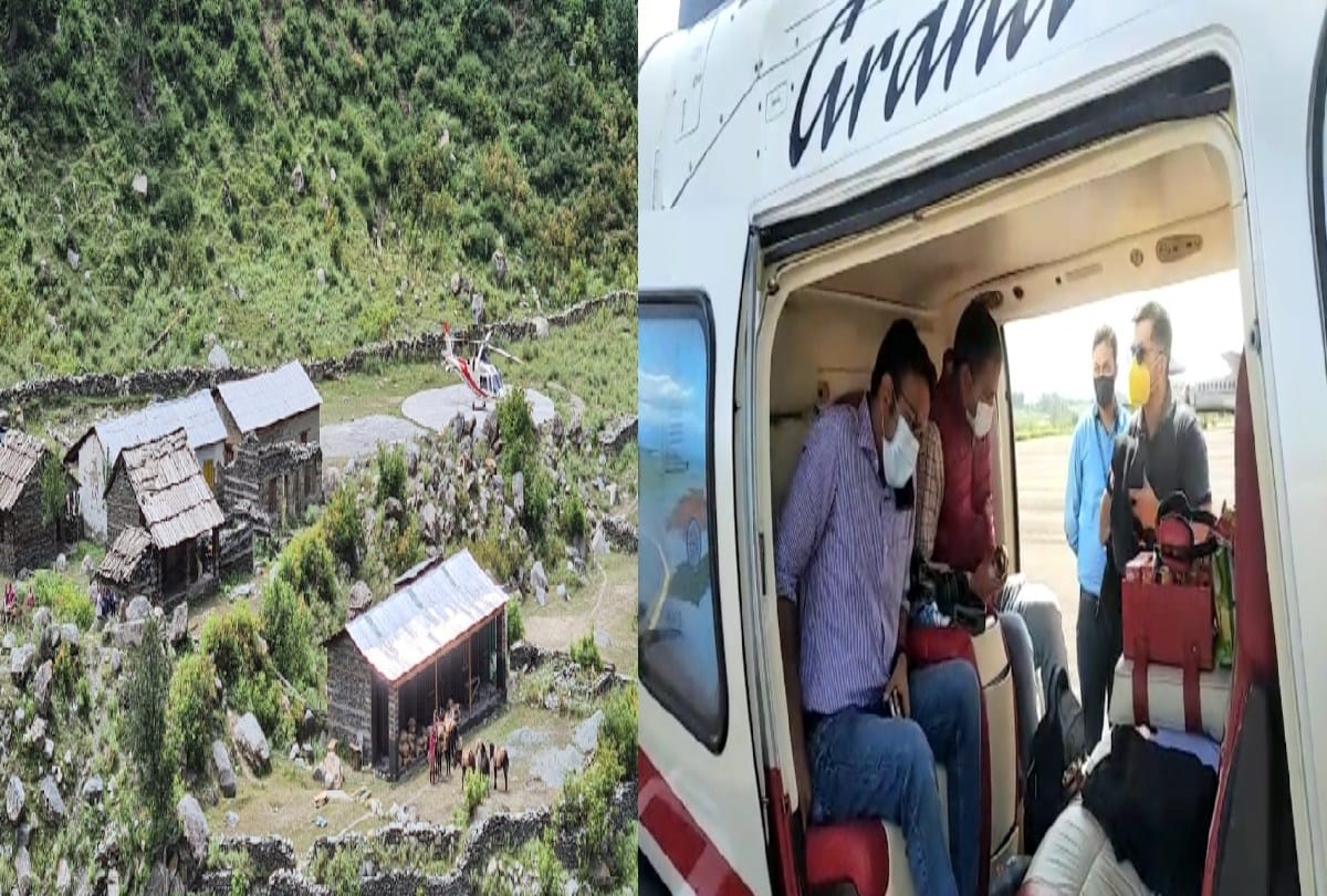 The team reached Bada Bhangal by helicopter, gave vaccine to more than 100 people