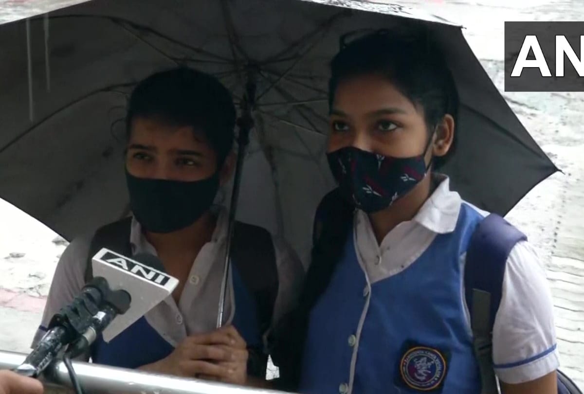 school reopening today in delhi: even heavy rain could not stop students from coming school says happy to meet friends were waiting for this day see photos