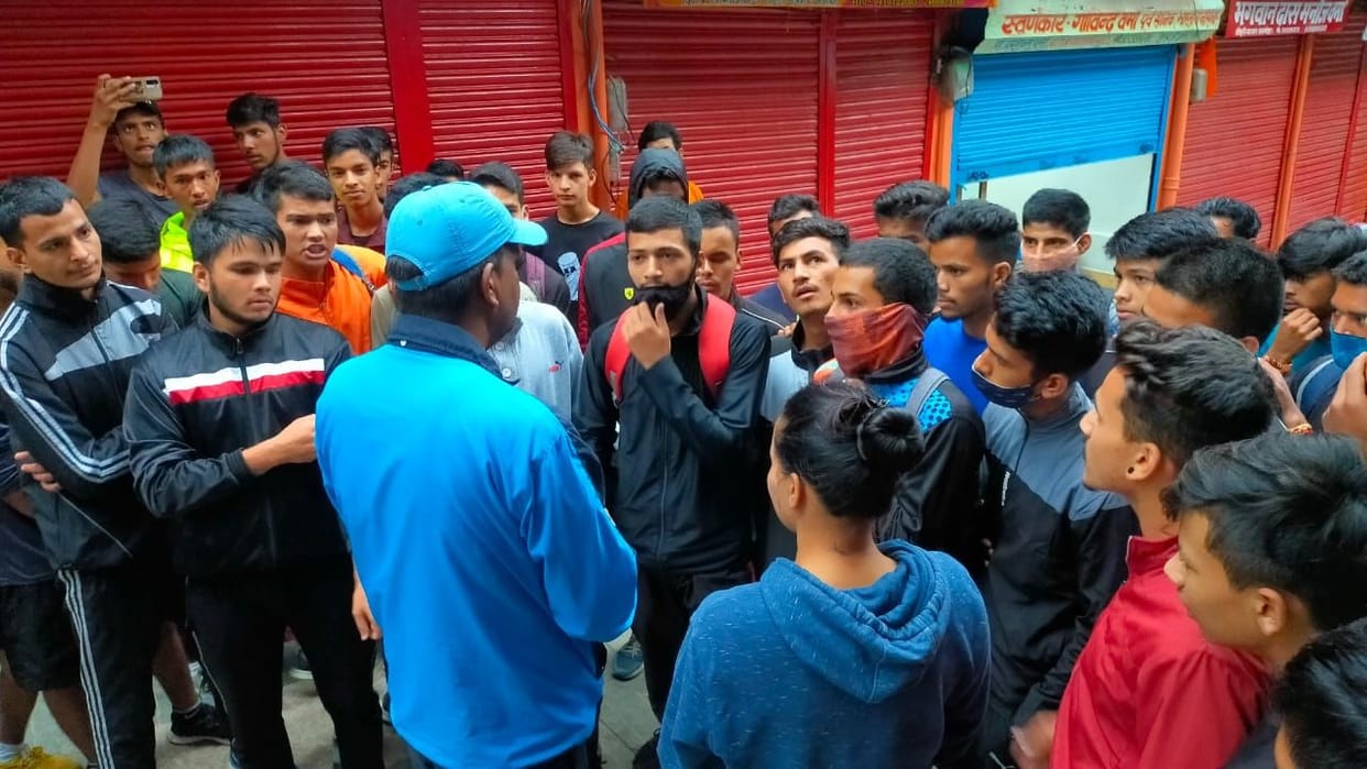 Youth furious for being prevented from entering the stadium