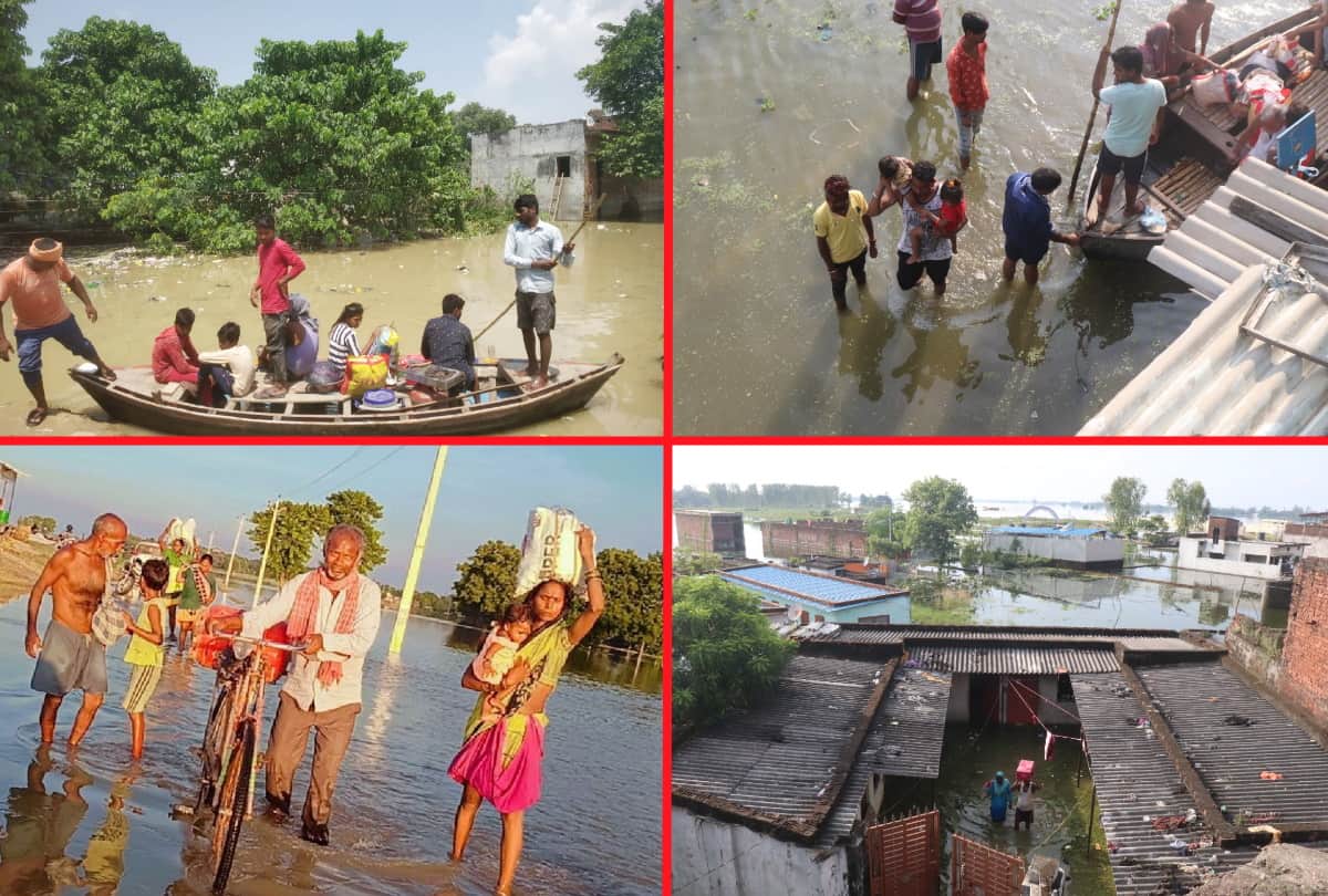 painful story of flood affected people in village surrounded by water for week due to floods in Gorakhpur