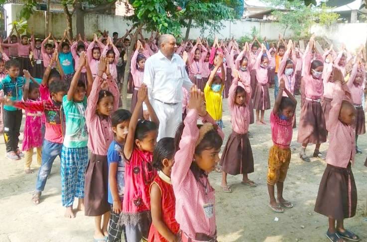 On the second day, the children got the practice of PT